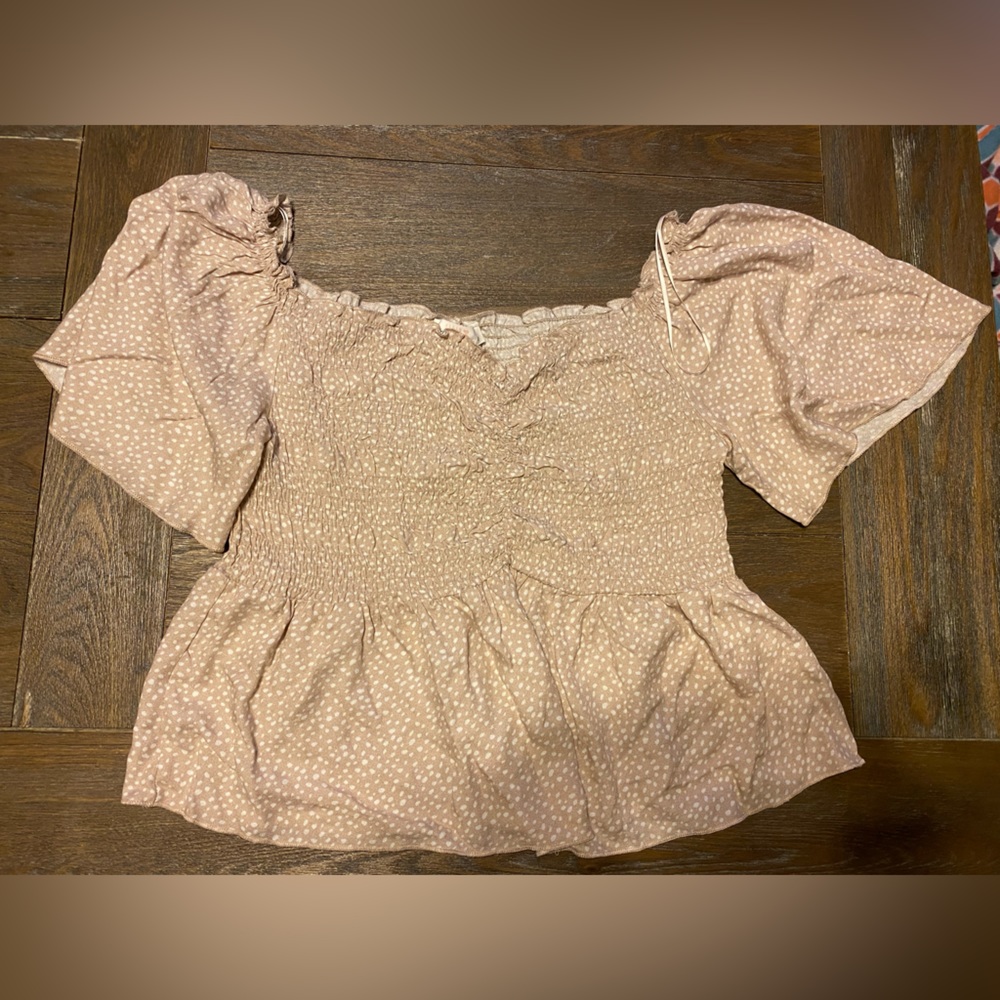 Tan blouse